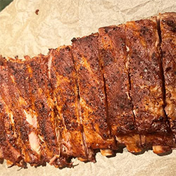 costco dry ribs cooked, golden brown